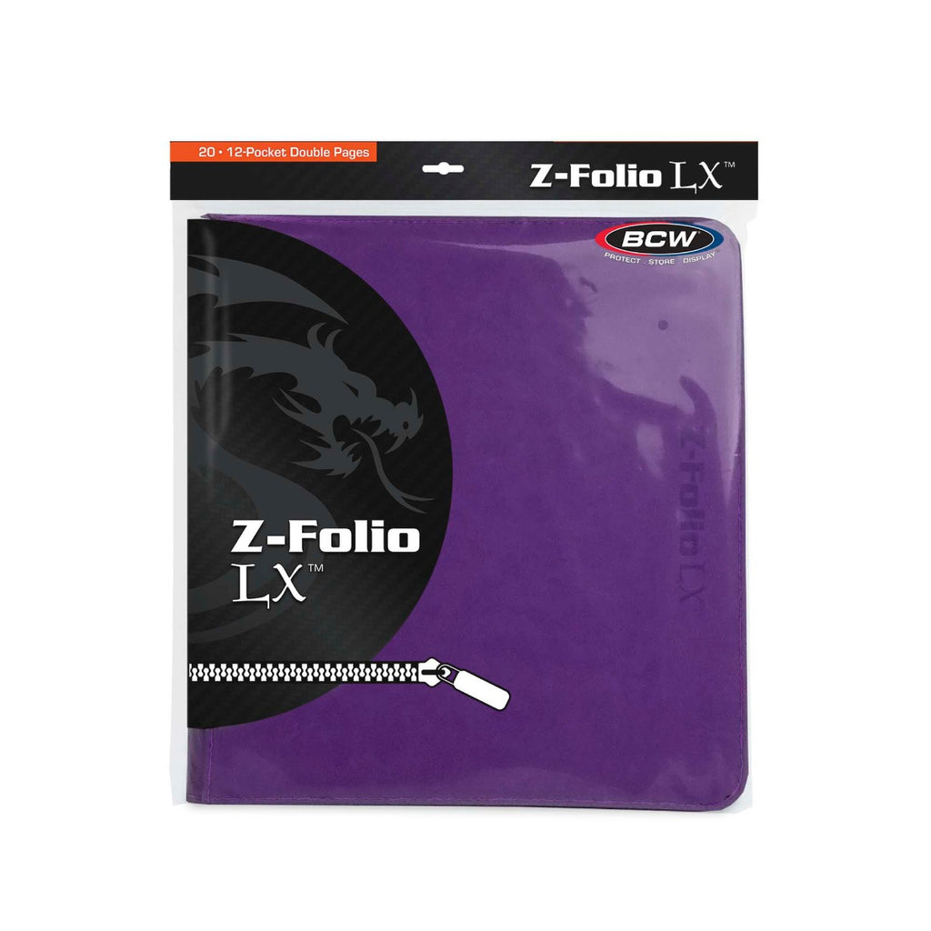 BCW / Monster Zipper Folio 12-Pocket LX Purple