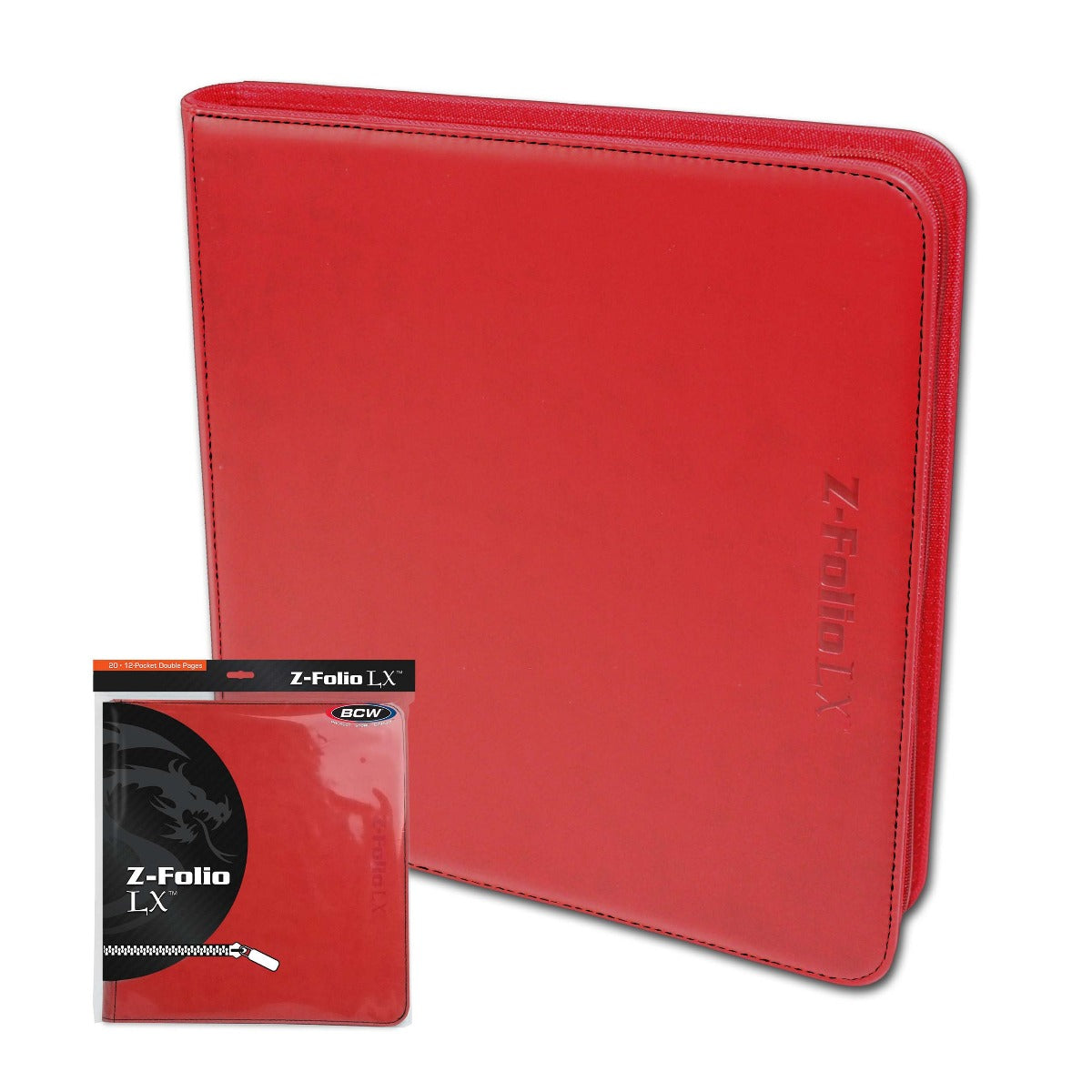 BCW / Monster Zipper Folio 12-Pocket LX Red (2)