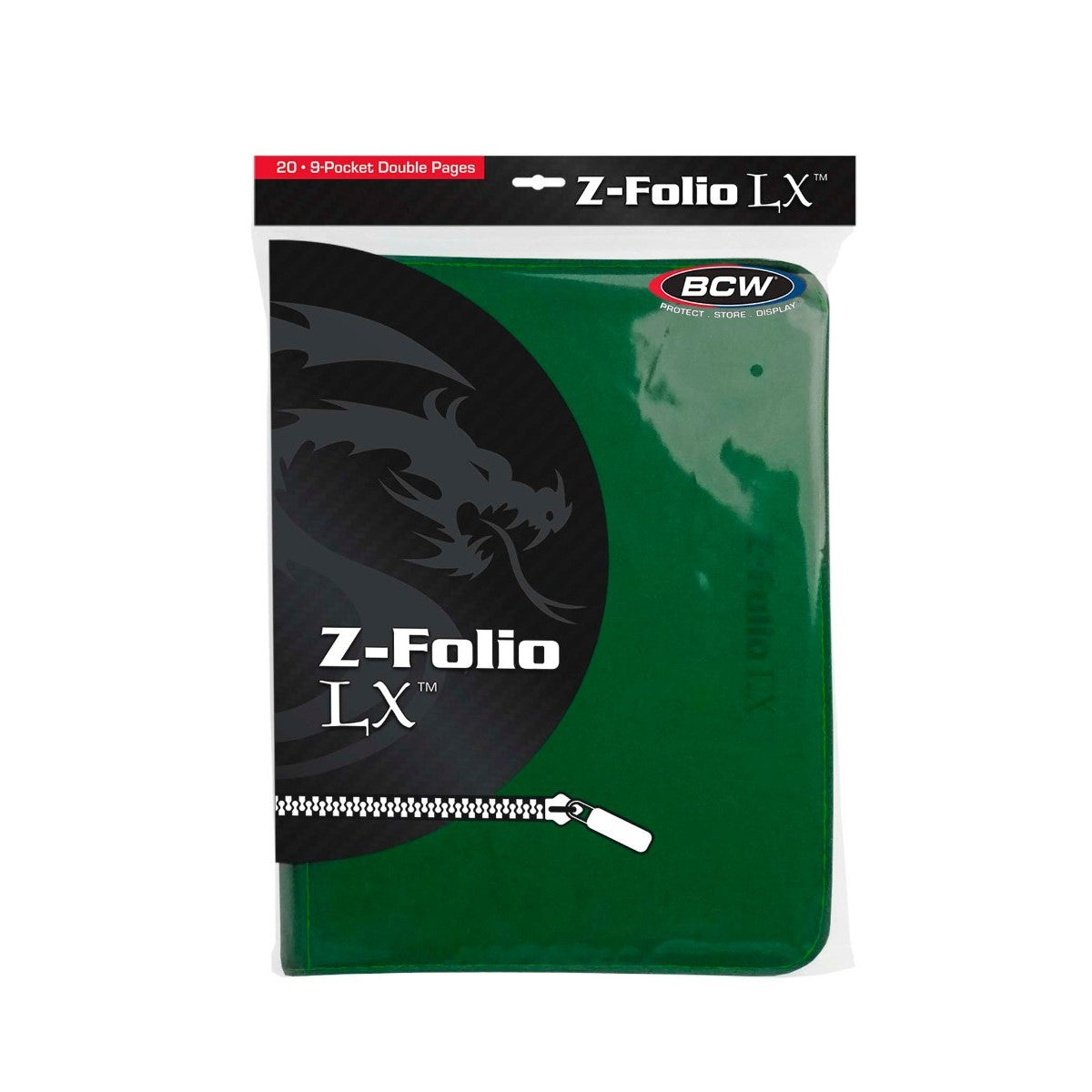 BCW / Monster Zipper Folio 9-Pocket LX Green