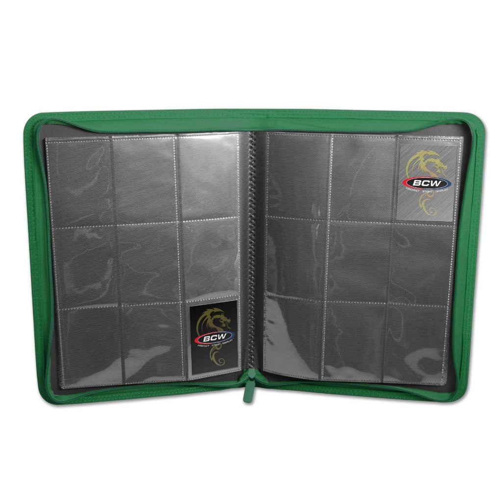 BCW / Monster Zipper Folio 9-Pocket LX Green (3)