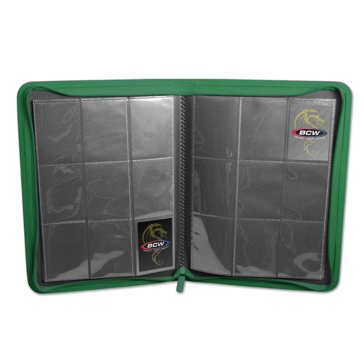 BCW / Monster Zipper Folio 9-Pocket LX Green (3)