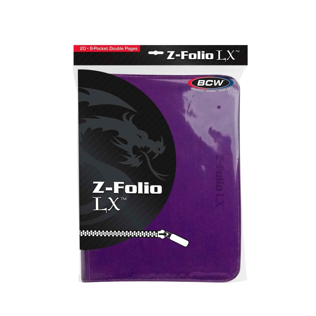 BCW / Monster Zipper Folio 9-Pocket LX Purple