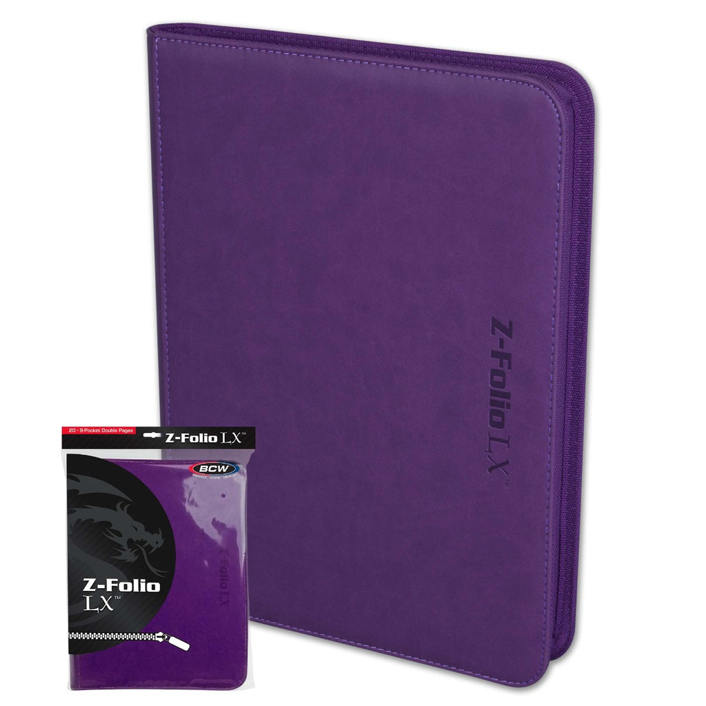 BCW / Monster Zipper Folio 9-Pocket LX Purple (2)