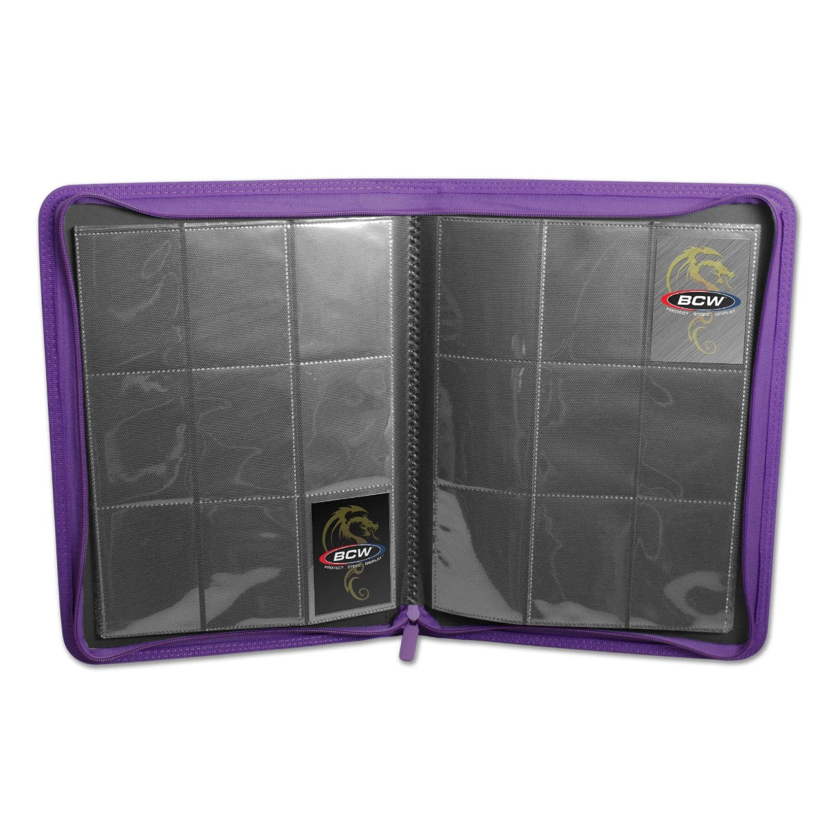BCW / Monster Zipper Folio 9-Pocket LX Purple (3)