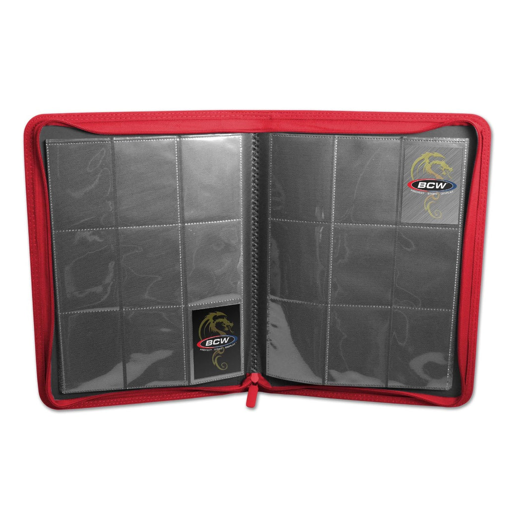 BCW / Monster Zipper Folio 9-Pocket LX Red (3)