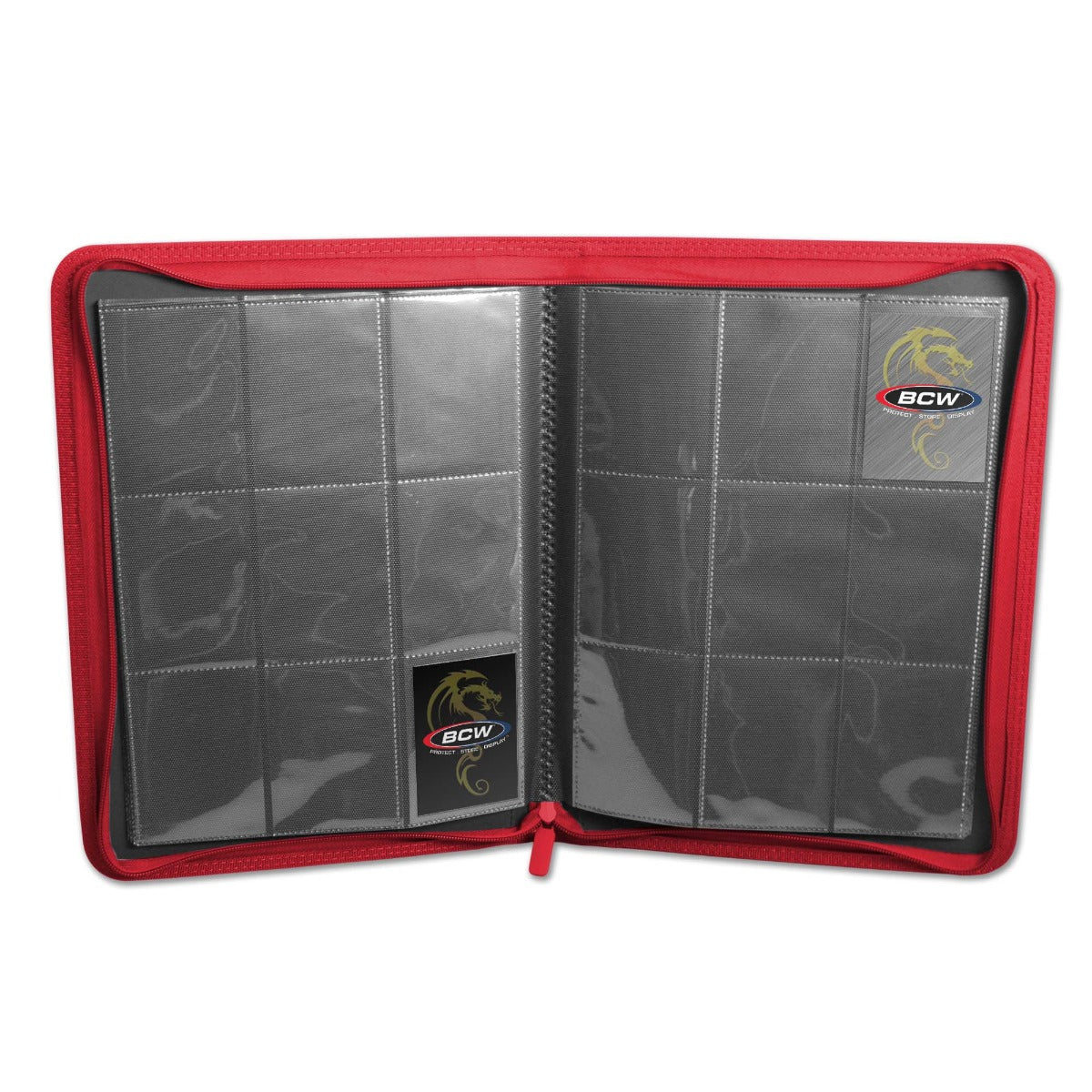 BCW / Monster Zipper Folio 9-Pocket LX Red (3)
