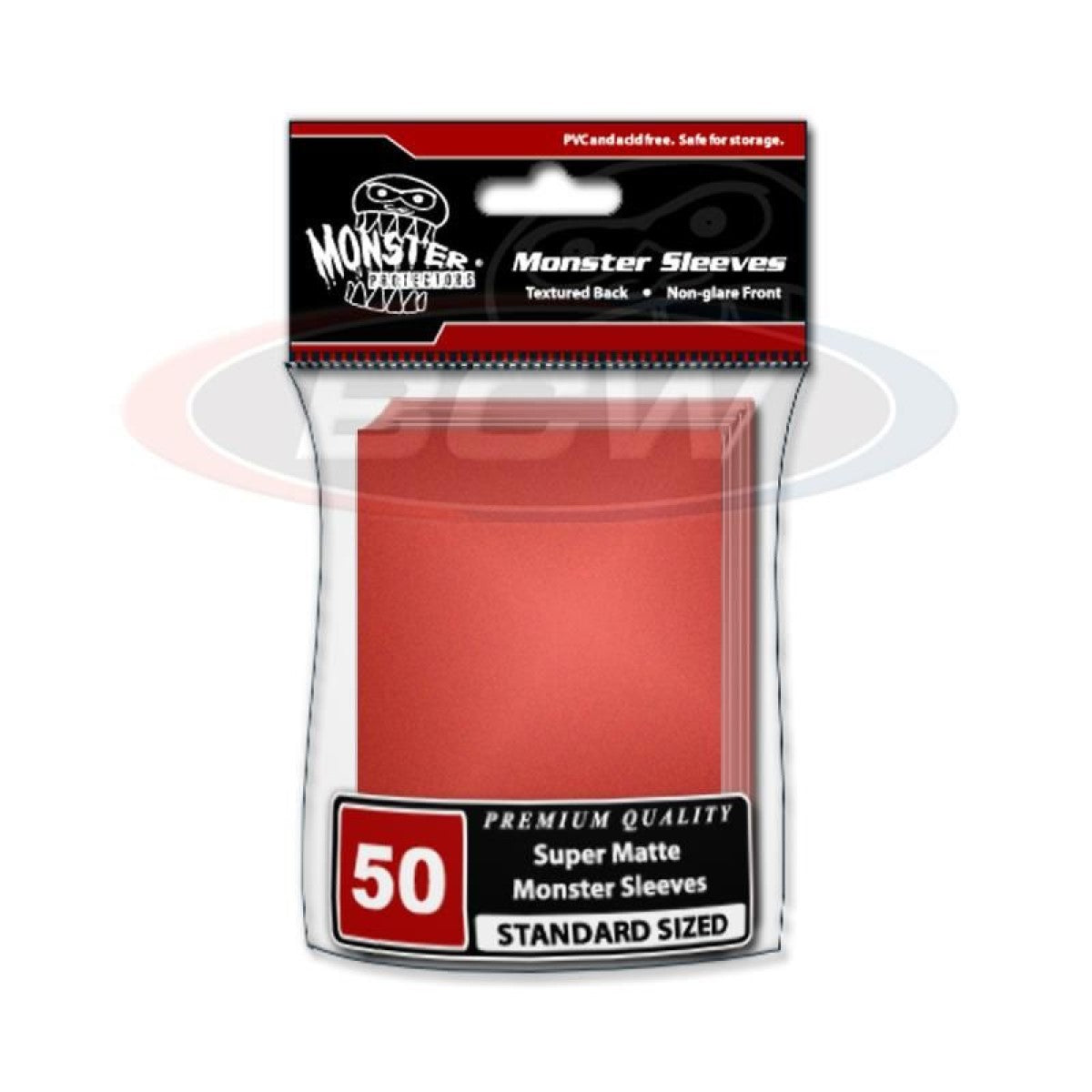BCW / Monster Sleeves (50) Red Matte