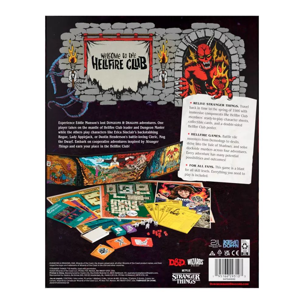 Wizards of the Coast D47040000 D&D Stranger Things Welcome to the Hellfire Club