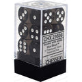 Chessex Translucent 16mm d6 Smoke/white Dice Block (12 dice)