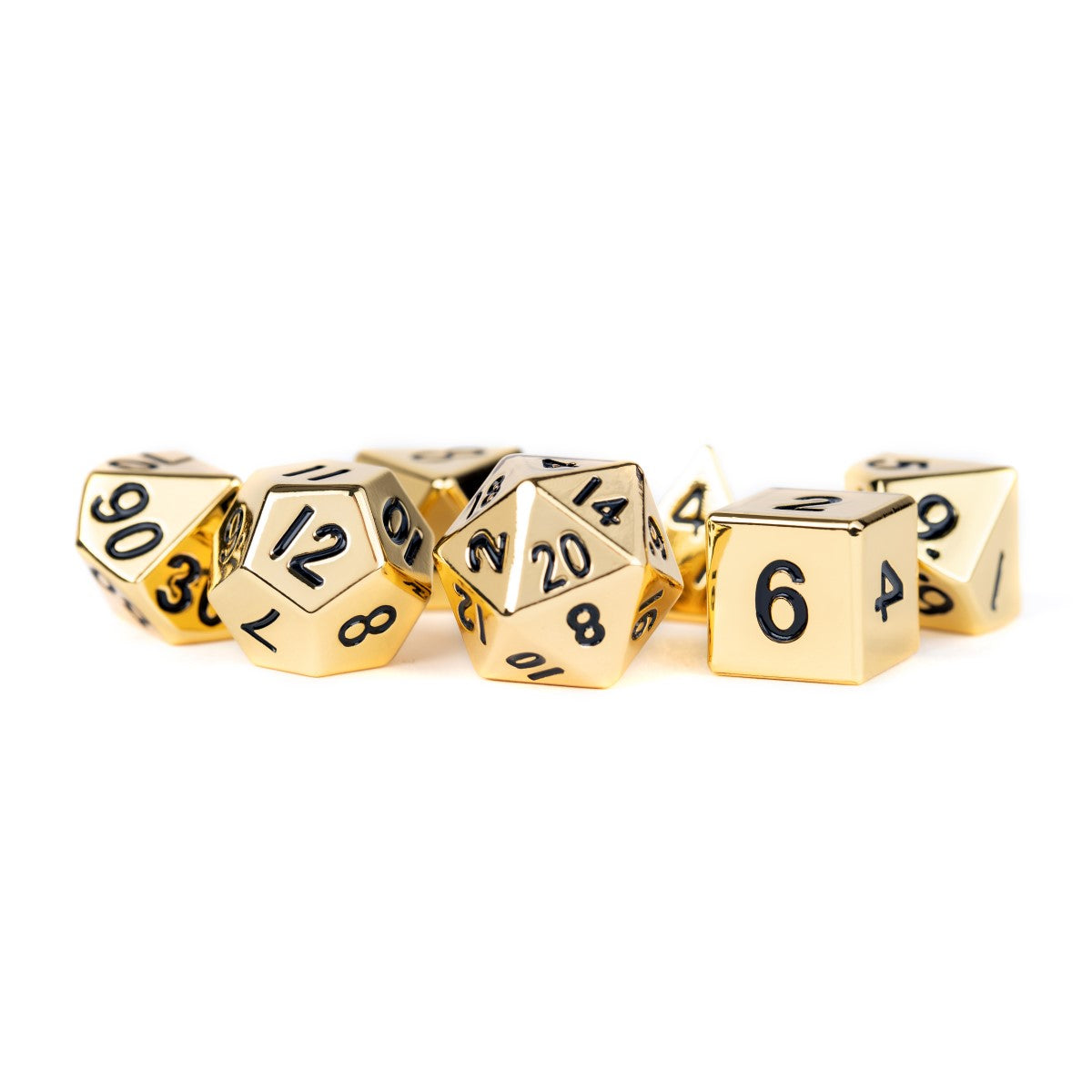 MDG Metal Dice: Gold 16mm Poly Set