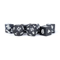 MDG Metal Dice: Black 16mm Poly Set