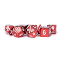 MDG Metal Dice: Red with White Numbers 16mm Poly