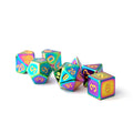 MDG Metal Dice: Torched Rainbow with Gold Number
