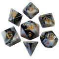 MDG Acrylic Dice: Marble with Gold Numbers
