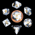 MDG Mini Polyhedral Dice Set: Marble with Gold N
