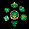 MDG Mini Polyhedral Dice Set: Green/Light green