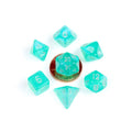 MDG Mini Polyhedral Dice Set: Stardust Turquoise