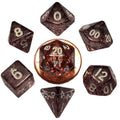 MDG Mini Polyhedral Dice Set: Ethereal Black