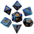 MDG Mini Polyhedral Dice Set: Blue/Light Blue w/