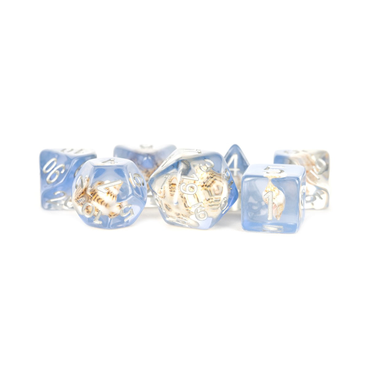 MDG Resin Polyhedral Dice Set: Sea Conch