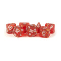 MDG Resin Polyhedral Dice Set: Icy Opal Red