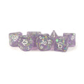 MDG Resin Polyhedral Dice Set: Icy Opal Purple