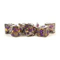 MDG Resin Polyhedral Dice Set: Gray w/ Gold Foil