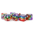 MDG Resin Polyhedral Dice Set: Translucent Rainb
