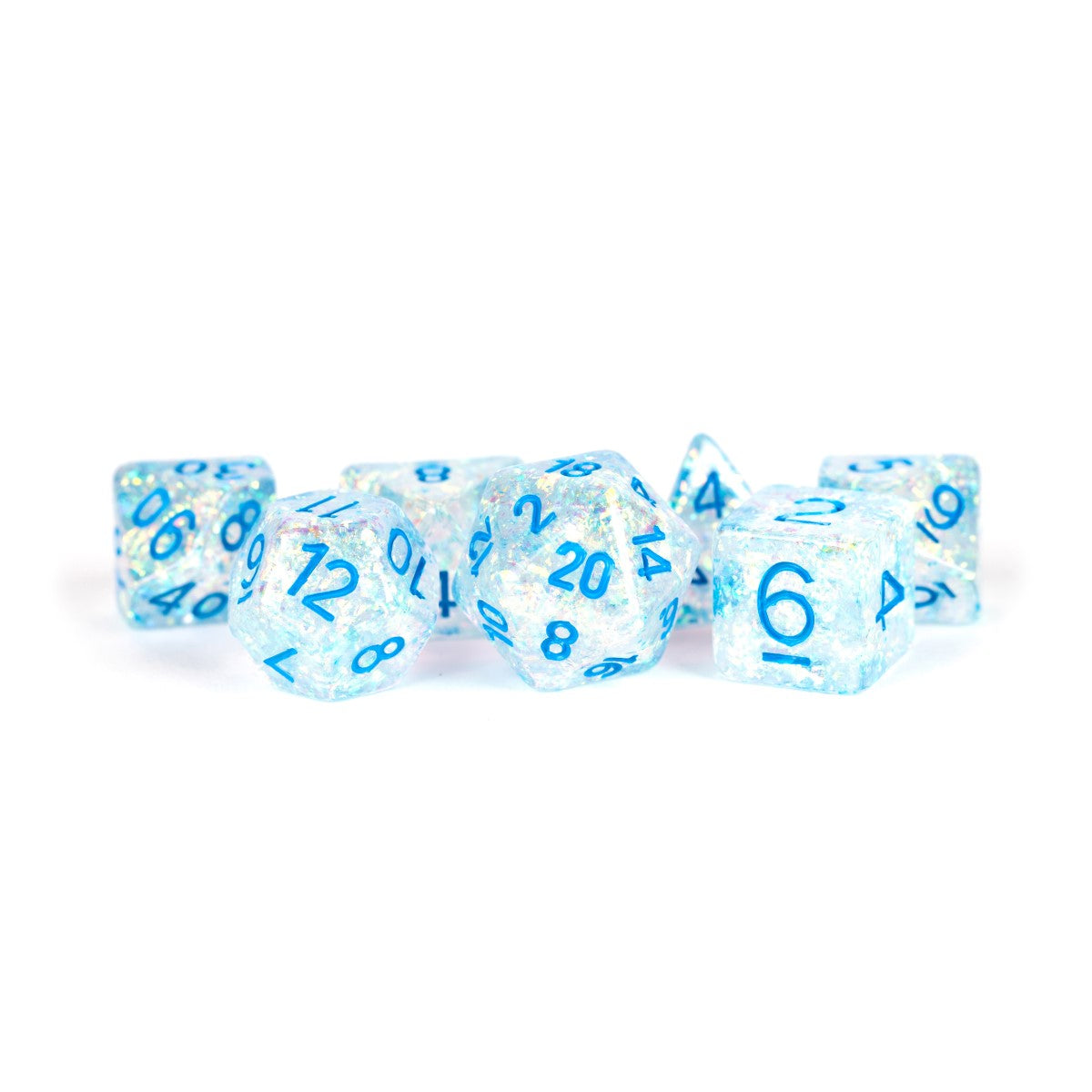MDG Flash Resin Poly Set: Clear w/ L. Blue Numbe
