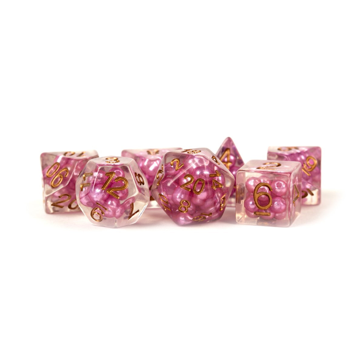 MDG Pearl Resin Poly Set: Pink w/ Copper Numbers