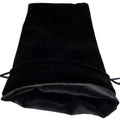 MDG Dice Bag Large Black Velvet with Black Satin
