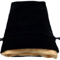 MDG Dice Bag 4"x6" Black Velvet with Gold Satin