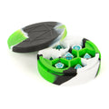 MDG Silicone Round Dice Case: Green/Black/White