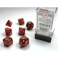 Chessex Glitter Ruby w/gold Signature Polyhedral