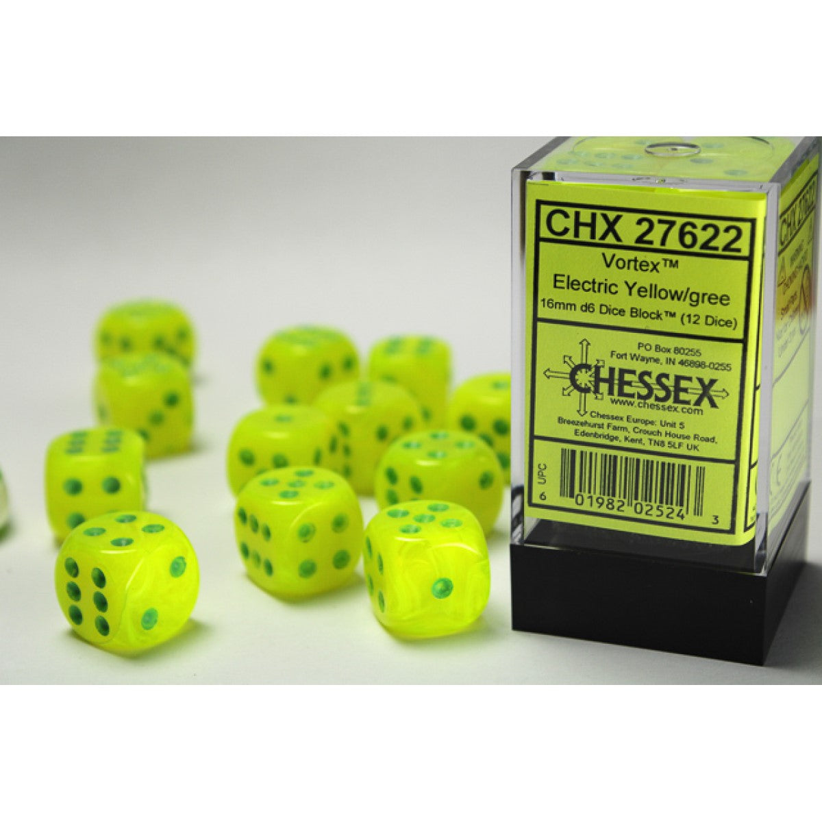 Chessex Signature 16mm d6 (12 Dice) Vortex Elect