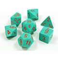 Chessex HeavyTM Dice Polyhedral Turquoise/orange