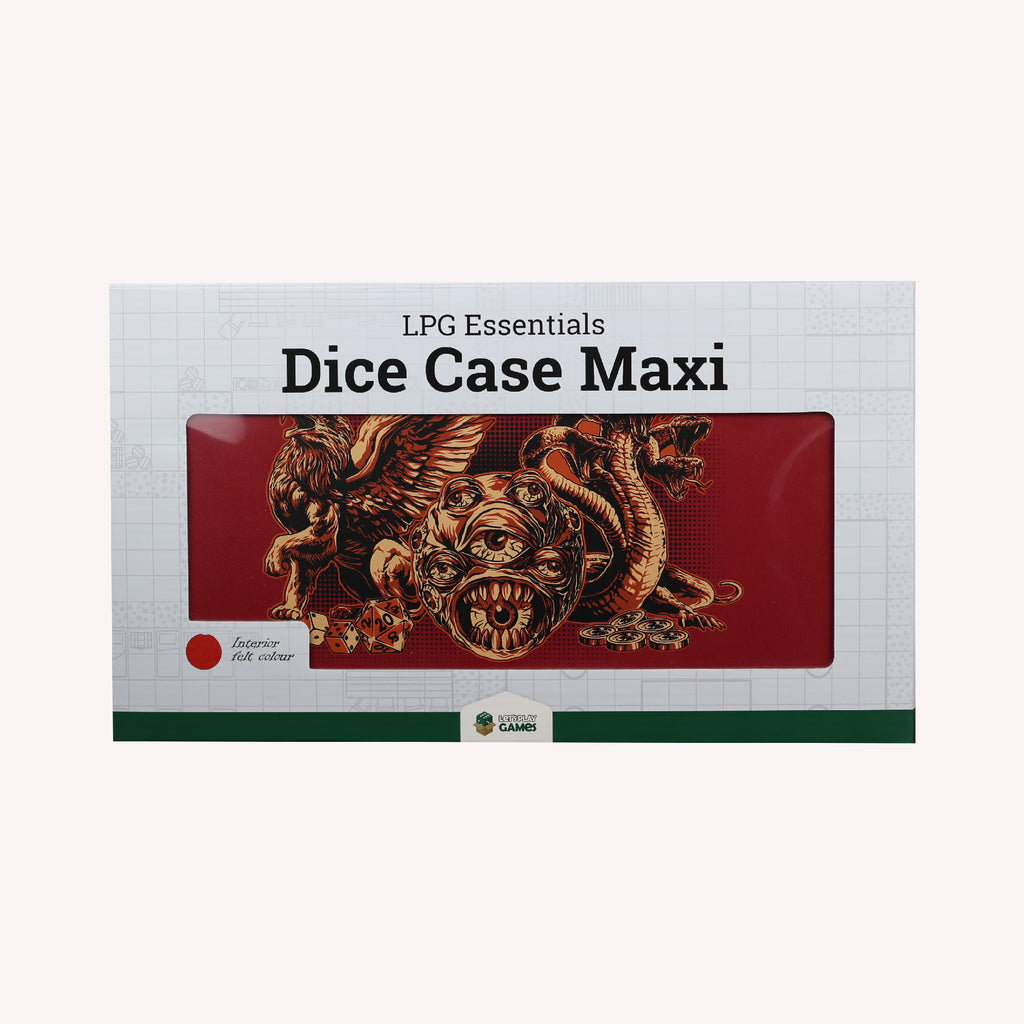 Lets Play Games 259025 Essentials Dice Case Maxi Scarlet / Copper