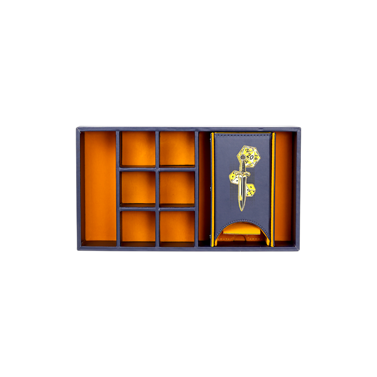 Lets Play Games 259024 Essentials Dice Case Maxi Vibrant Blue / Brass