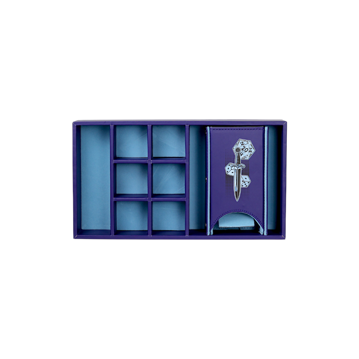 Lets Play Games 259029 Essentials Dice Case Maxi Cobalt / Pale Cyan