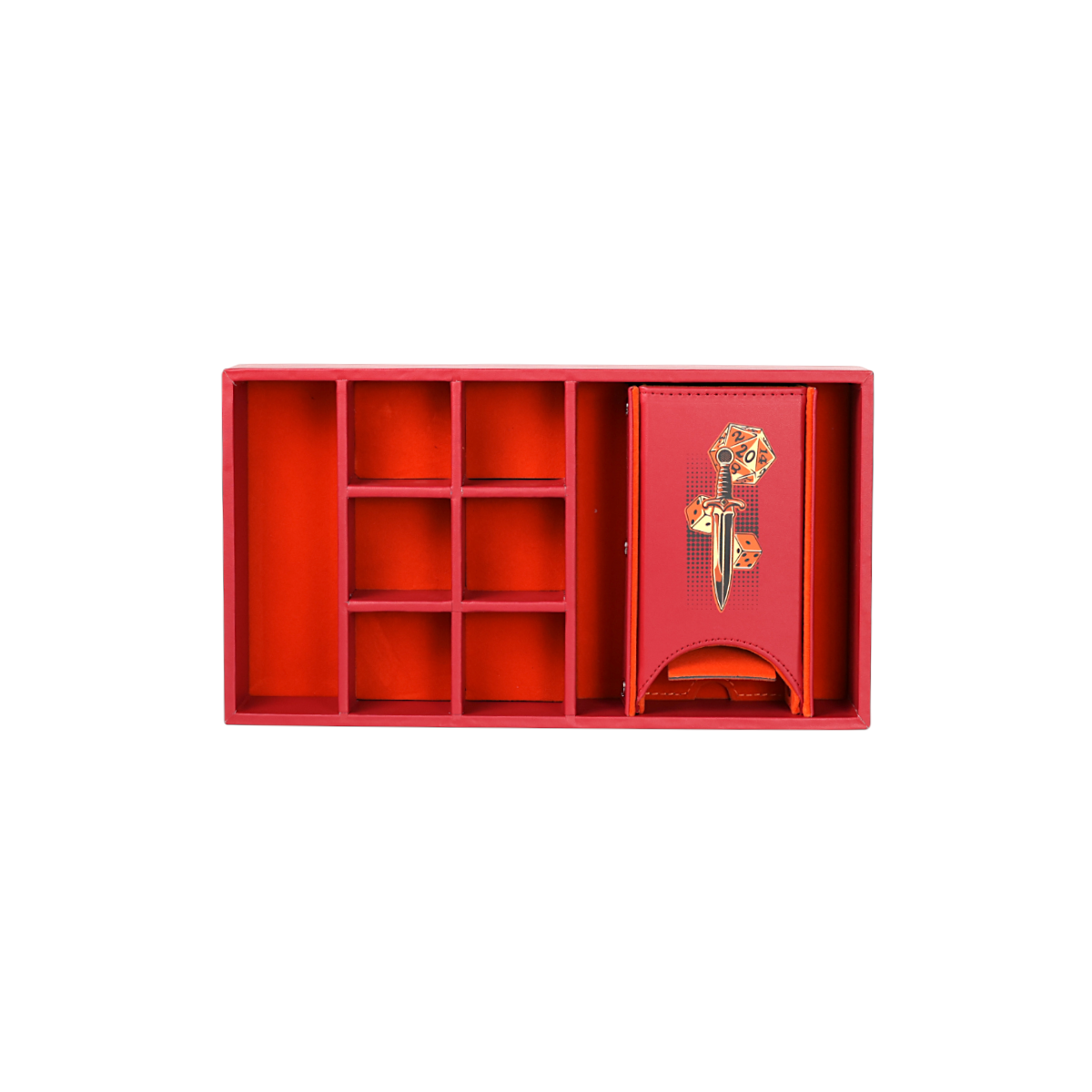 Lets Play Games 259025 Essentials Dice Case Maxi Scarlet / Copper