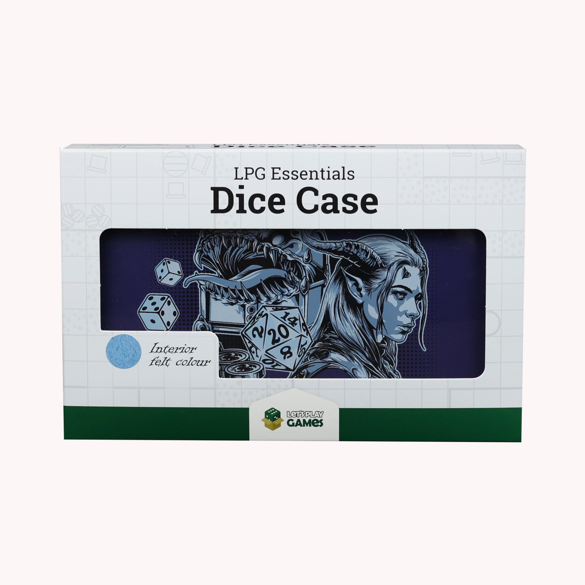 Lets Play Games 259022 Essentials Dice Case Cobalt / Pale Cyan