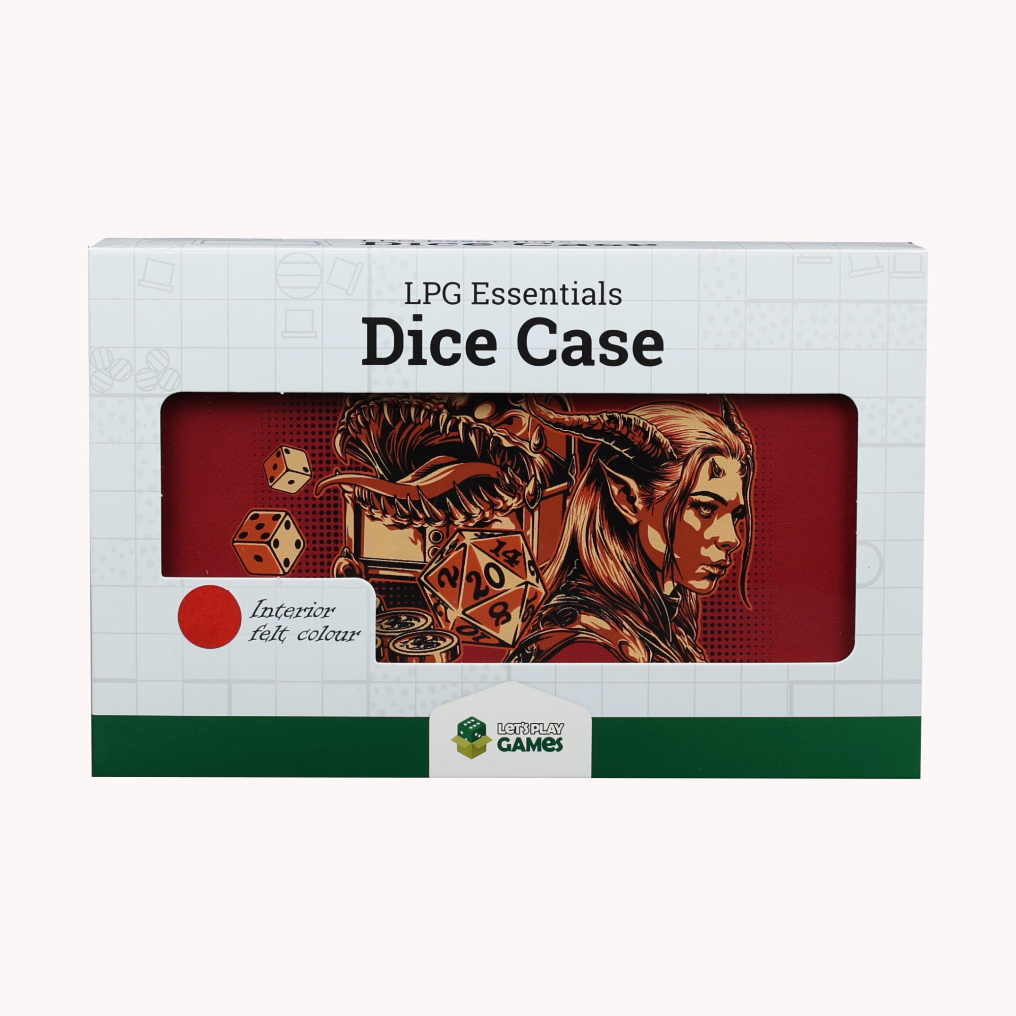 Lets Play Games 259018 Essentials Dice Case Scarlet / Copper