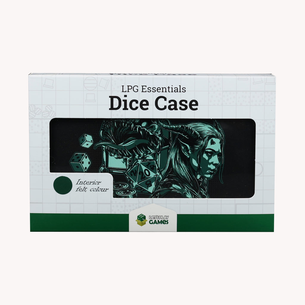 Lets Play Games 259023 Essentials Dice Case Slate / Lich green