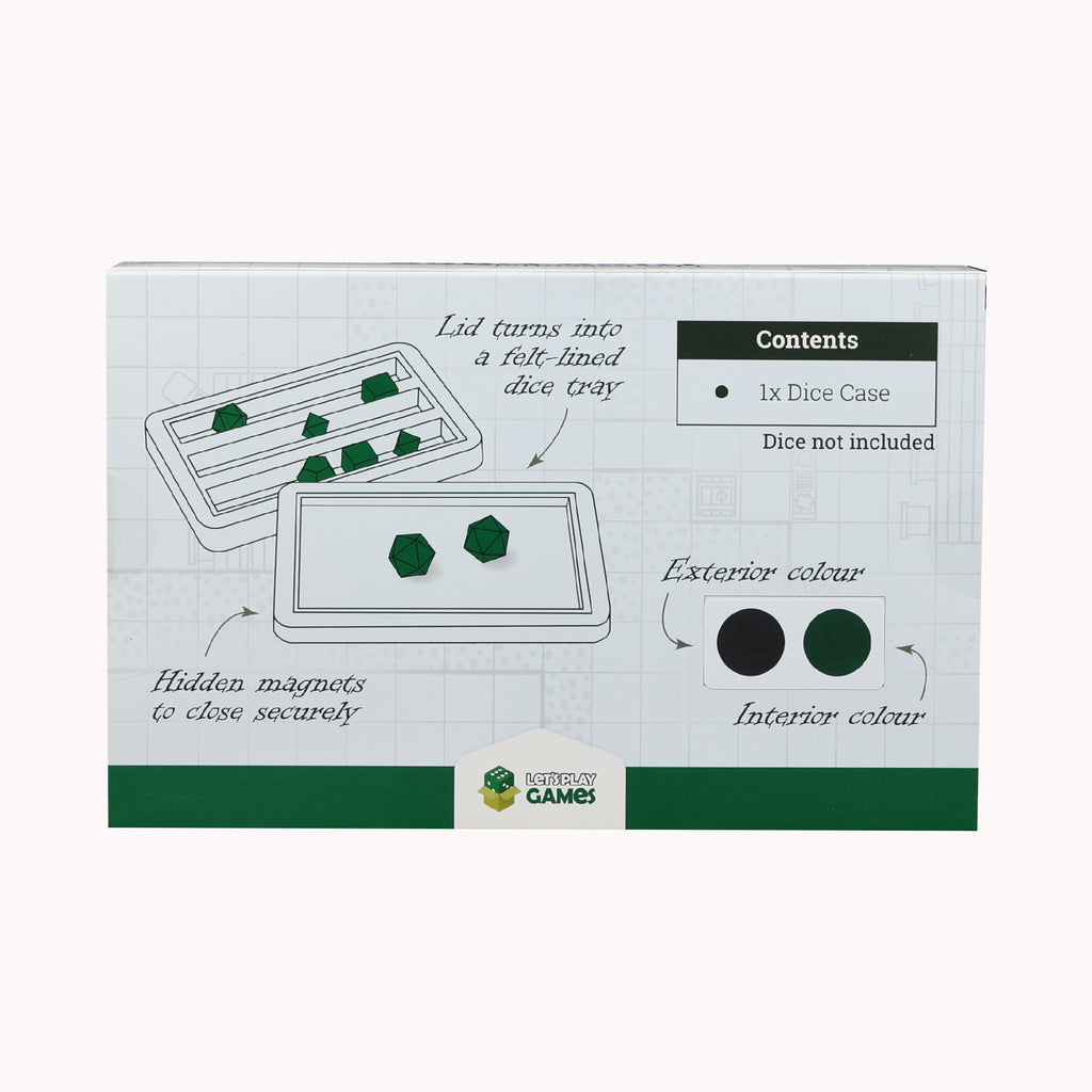 Lets Play Games 259023 Essentials Dice Case Slate / Lich green