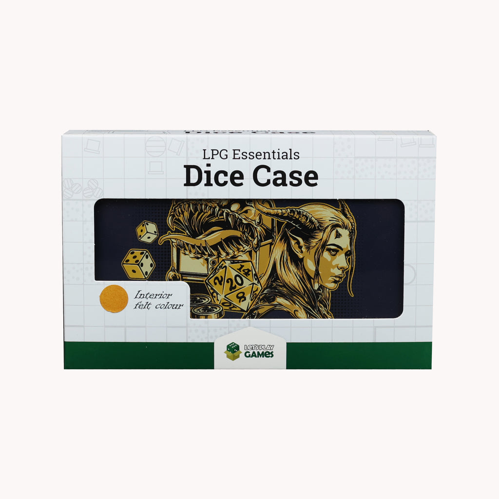 Lets Play Games 259017 Essentials Dice Case Vibrant Blue / Brass