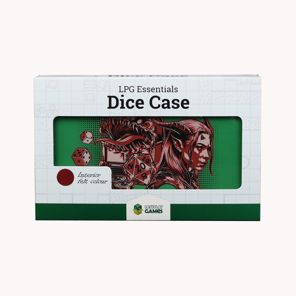 Lets Play Games 259021 Essentials Dice Case Teal / Crimson