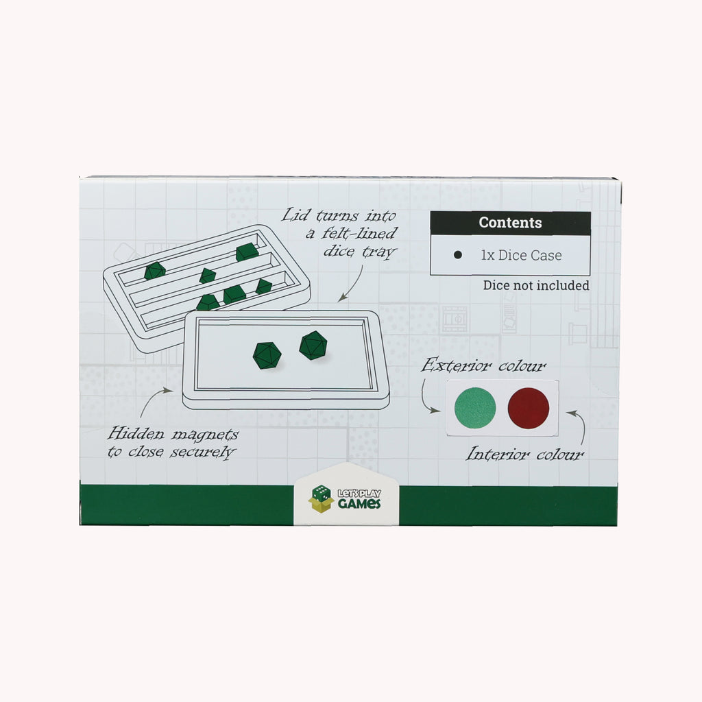 Lets Play Games 259021 Essentials Dice Case Teal / Crimson