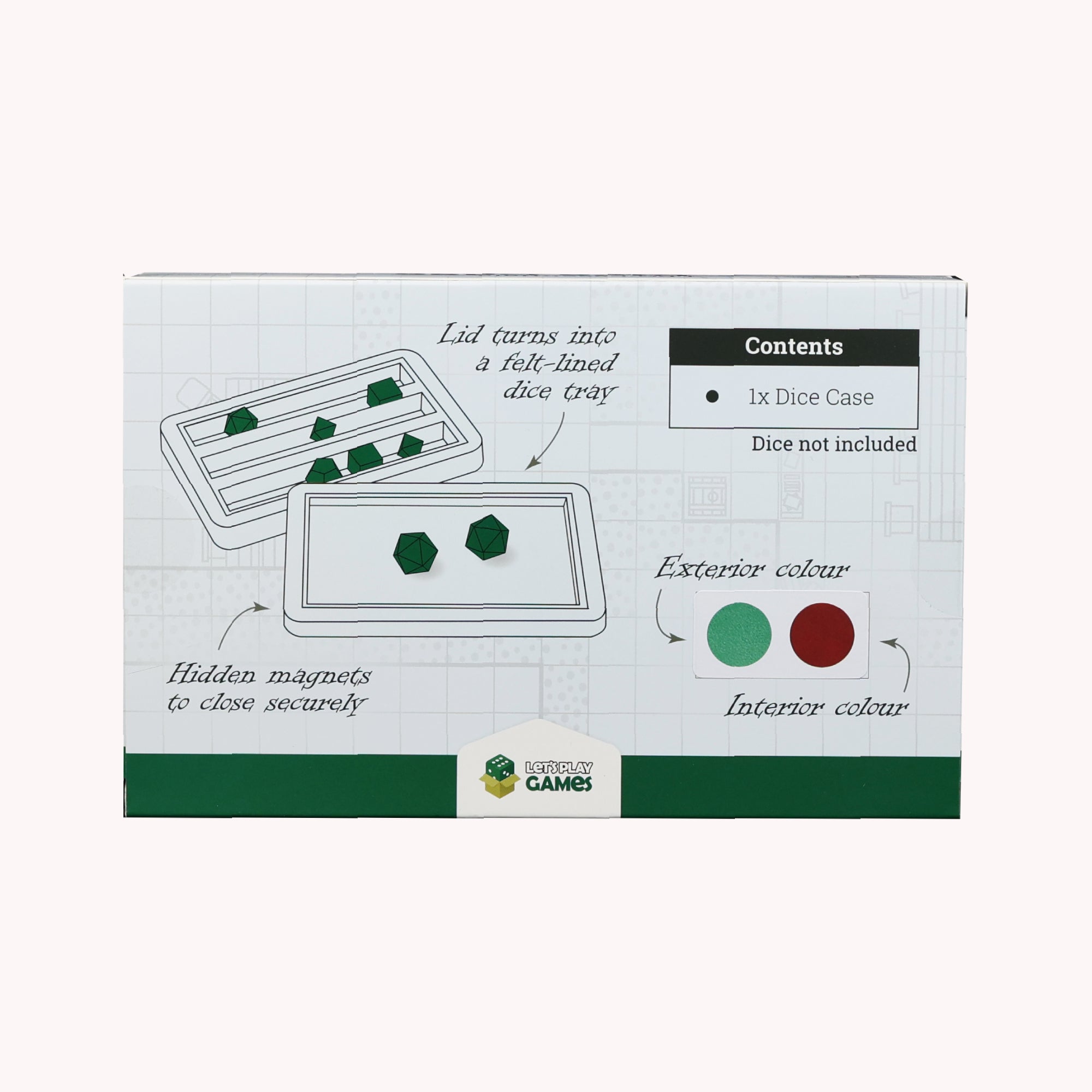 Lets Play Games 259021 Essentials Dice Case Teal / Crimson