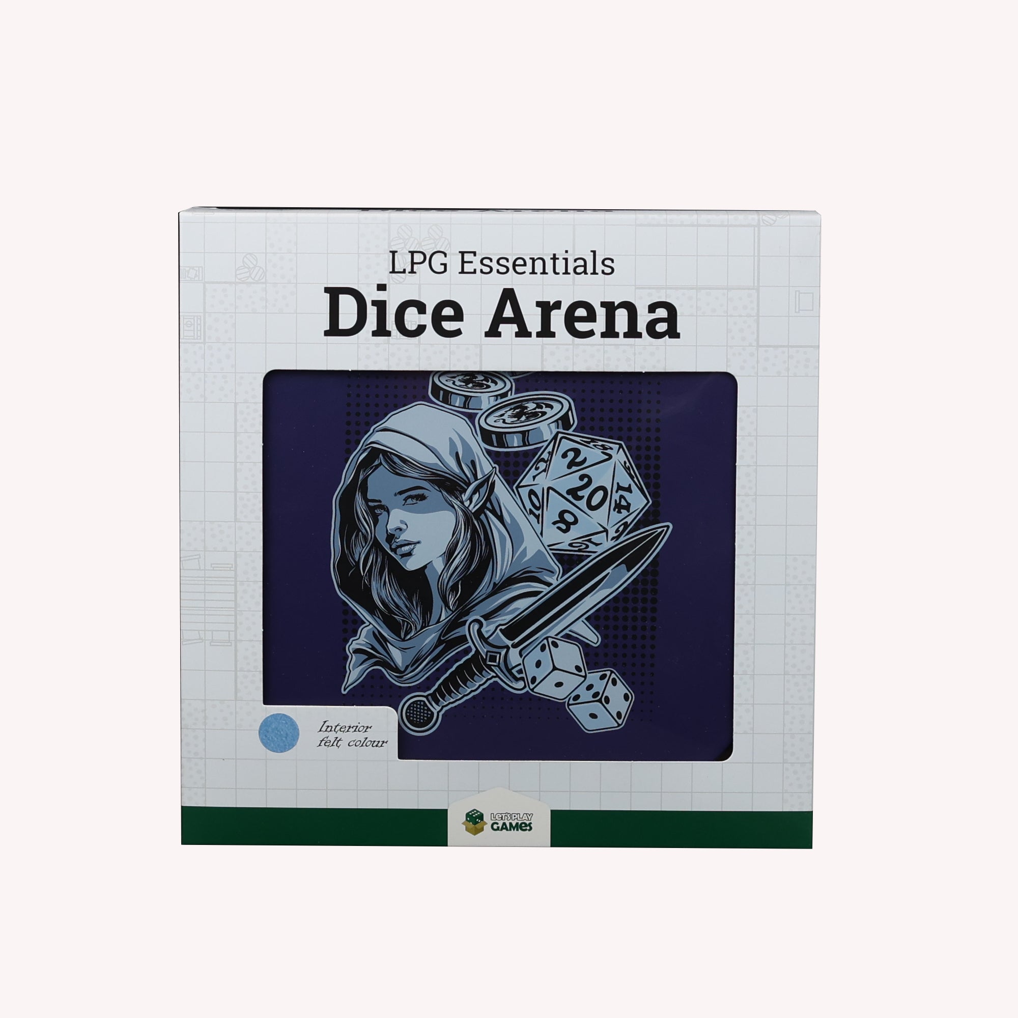 Lets Play Games 259043 Essentials Dice Arena Cobalt / Pale Cyan