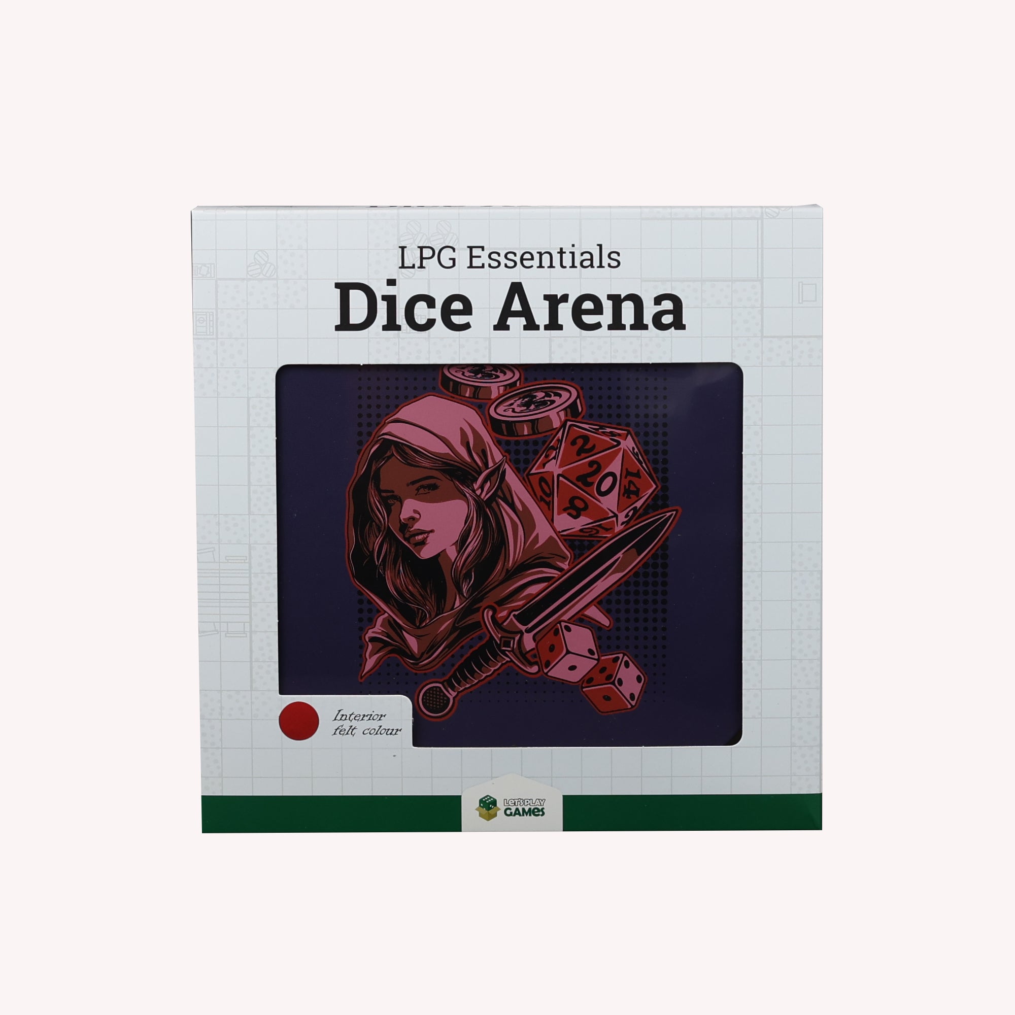 Lets Play Games 259041 Essentials Dice Arena Deep Blue / Burnt Burgundy